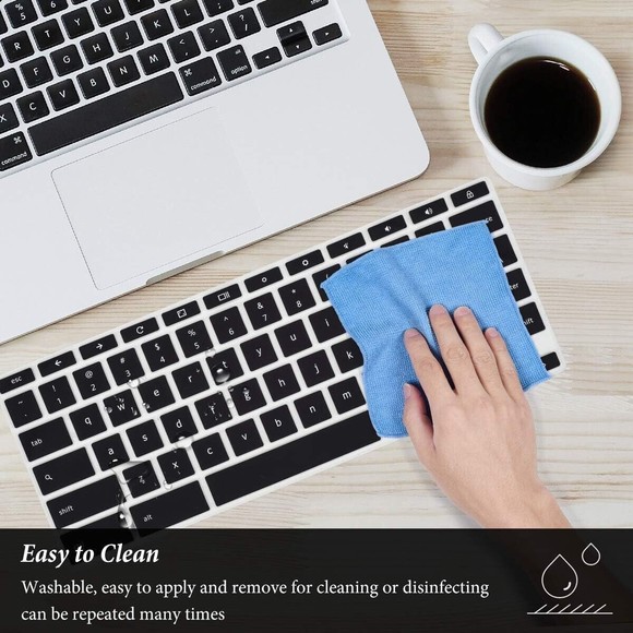 HP Chromebook 14 and 11 Keyboard Skin(Black) Casedao Brand - Picture 4 of 13